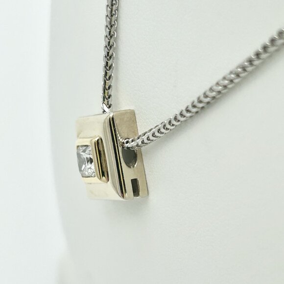 14K Diamond Pendant Necklace - Picture 9 of 13